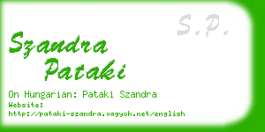 szandra pataki business card